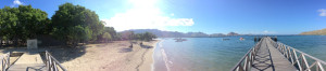 Komodo Island beach panorama